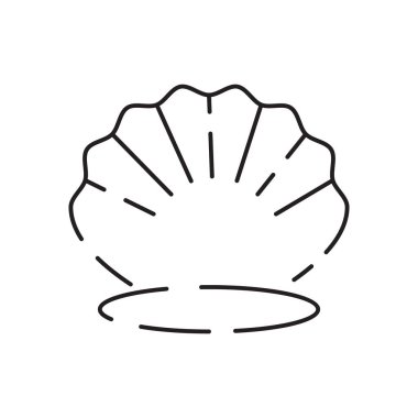 Deniz ürünleri restoranı ikonu. Beyaz et. Balık ve Deniz yaşamı ikonu. Düzenlenebilir felç. İnce vektör düzlüğü.