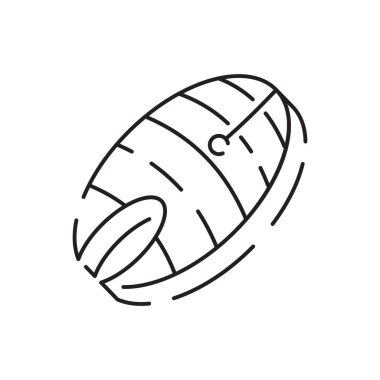 Deniz ürünleri restoranı ikonu. Beyaz et. Balık ve Deniz yaşamı ikonu. Düzenlenebilir felç. İnce vektör düzlüğü.