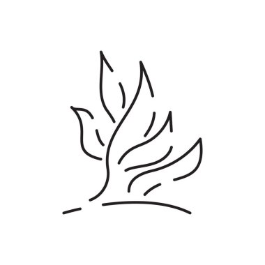 Deniz ürünleri ikonu. Balık lokantası. Beyaz et. Gıda ve İçecek Hattı Vektörü düz.