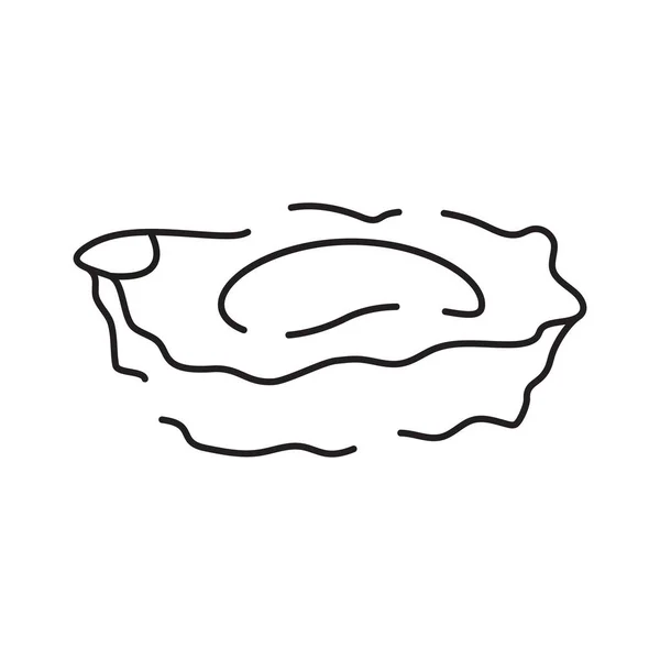 Знак Линии Ресторанов Морепродуктов Белое Мясо Икона Рыба Море Редактируемый — стоковый вектор