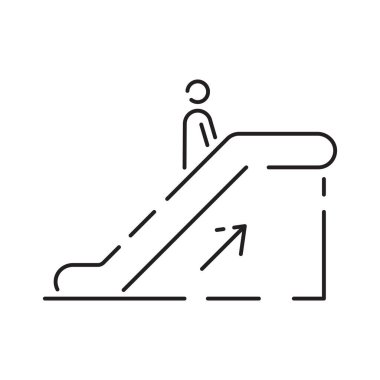 Havaalanı hattı simgesi. Vector yaz seyahati ve ulaşım. Uçak uçuşu.