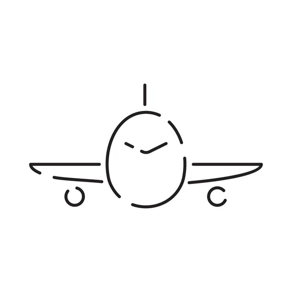 Ikona Linii Lotniskowej Transport Zarys Wektor Podróży Letnich Lotu Samolotem — Wektor stockowy