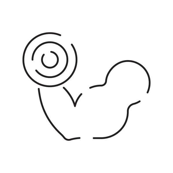Икона Линии Спорта Гимнастики Спортивные Товары Игры Вектор Иллюстрации Мяч — стоковый вектор
