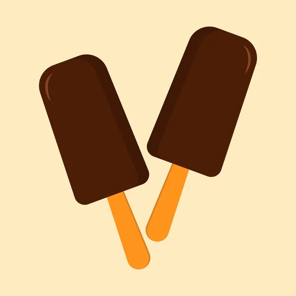 Sweet Food Chocolate Ice Cream Candy Summer Vector Food Icon — Stock Vector