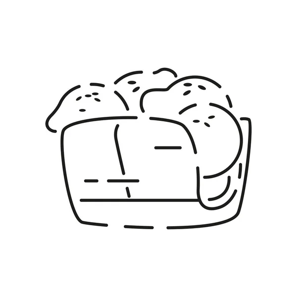 Икона Линии Мороженого Летний Вектор Парфе Векторный Замороженный Йогурт Мороженое — стоковый вектор