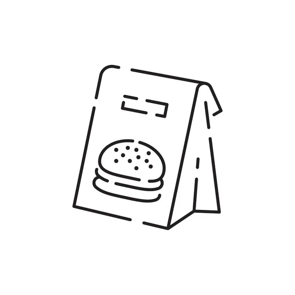 Burger Vetor Ícone Isolado Fundo Branco Hambúrguer Sinal Fast Food — Vetor de Stock