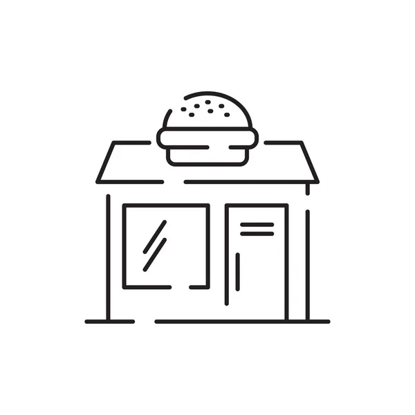 Вектор Значка Бургера Изолирован Белом Фоне Гамбургер Знак Быстрого Питания — стоковый вектор