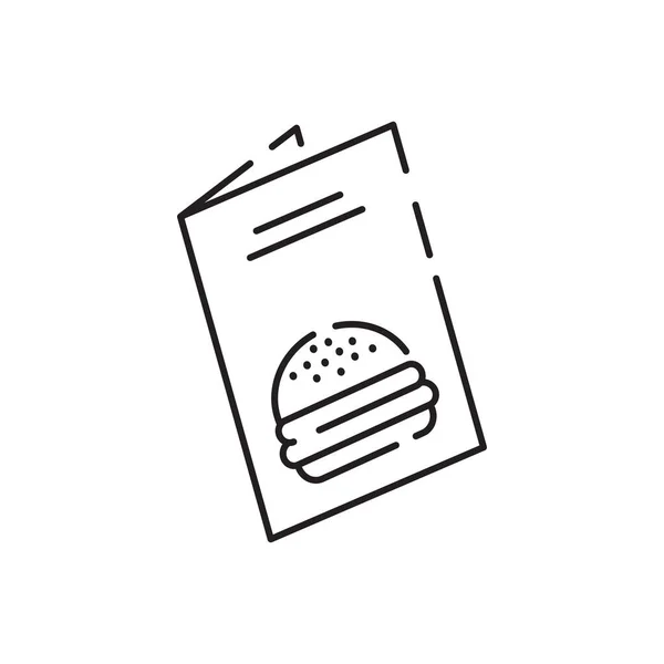 Burger Vetor Ícone Isolado Fundo Branco Hambúrguer Sinal Fast Food — Vetor de Stock