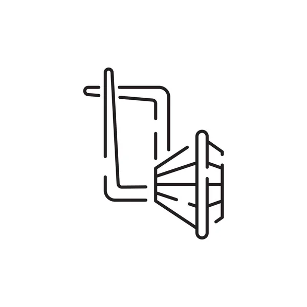 Icône Simple Ligne Vectorielle Bijoux Connexes Boucles Oreilles Croix Corps — Image vectorielle