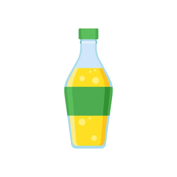 ボトル ソーダ レモンまたはオレンジと水を飲みます スナックベクトルイラスト — ストックベクタ