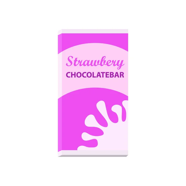 Embalagem Pacote Barra Chocolate Conjunto Embalagem Branco Ilustração Vetorial Isolada —  Vetores de Stock
