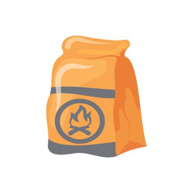 Barbecue or barbeque element vector flat illustration. Collection of equipment for cooking bbq - grill, coal, brazier, skewer, sausages, fish, seasonings, chicken.