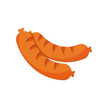 Barbecue or barbeque BBQ party, grill picnic. Barbecue equipment, grill, skewer, sausages, seasonings, chicken and meat, vegetables and sauce Vector flat illustration.