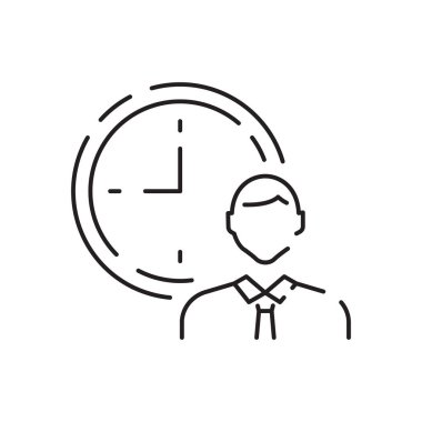 Interview line icon. Business job vector management meeting. Work employee and career.