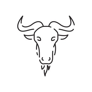 Safari çizgisi ikonu. Afrika vahşi hayvanlarının olduğu vahşi Afrika siluetleri farklı ortamlarda. Safari Parkı turistleri. Afrika Kültür Simgeleri.