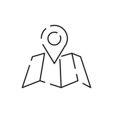 Safari Seyahat Koleksiyon Elementleri Simge Vektör İnce Çizgisi. Hayvan ve Afrika, Araba ve Ağaç, İnsan Silueti ve Şapka Macerası Çizgisel Piktogramlar. Tek Renkli Katılım Çizimleri.