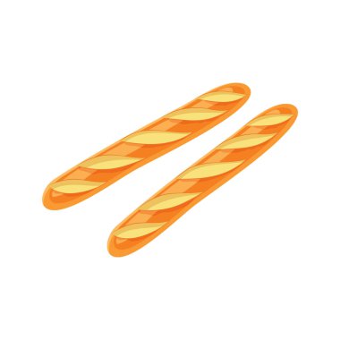 Ekmek buğday gıda ürün suluboya simgesi. Çavdar ve buğday ekmek, Fransız baget ve kruvasan, pasta, cupcake ve tost, çerez, topuz ve simit, un çanta, baker şapka ve ahşap oklava