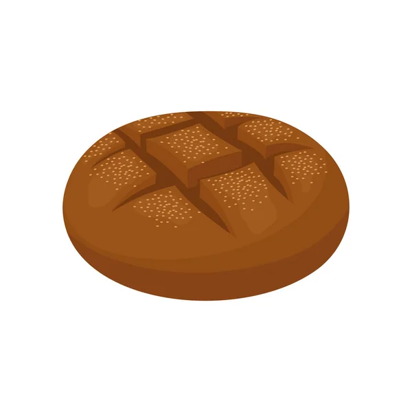 Bröd Akvarell Ikonen Vete Livsmedelsprodukt Limpa Med Råg Och Vete — Stock vektor