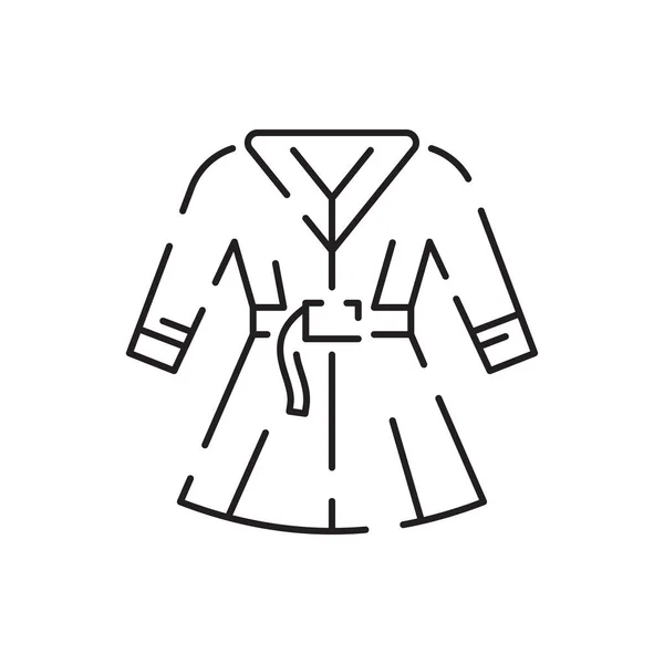 Caldo Inverno Autunno Linea Abbigliamento Icona Diversi Tipi Vestiti Invernali — Vettoriale Stock