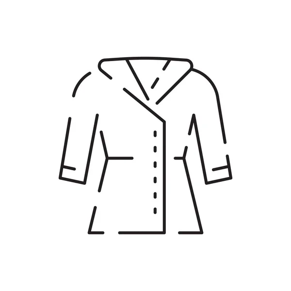 Ζεστό Χειμώνα Φθινόπωρο Ρούχα Γραμμή Εικονίδιο Διαφορετικοί Τύποι Χειμερινών Ρούχων — Διανυσματικό Αρχείο