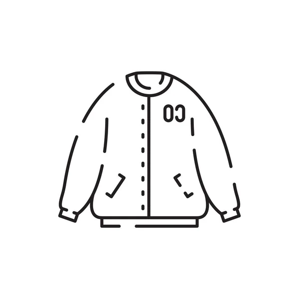 温暖的冬秋服装系列图标 夹克外套外罩向量 女式或男式牛仔夹克外套外套 — 图库矢量图片