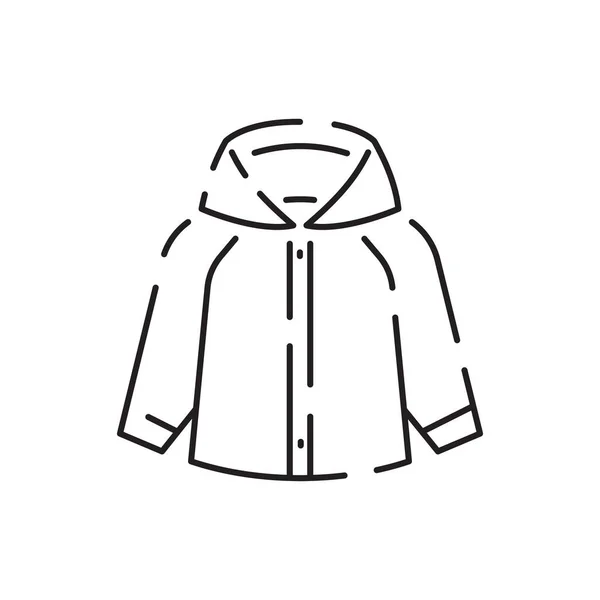 Teplé Oblečení Podzim Zimní Linie Ikona Pletený Svetr Doodle Zimní — Stockový vektor