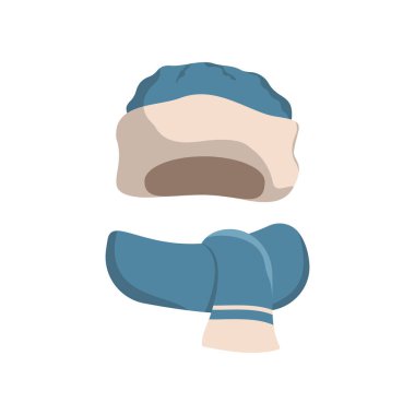 Kış ya da sonbahar başlığı. Beyaz arka planda izole edilmiş soğuk hava için kızlar ve erkekler için vektör örgü şapkaları, kepleri ve eşarplar.