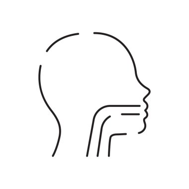 Grip çizgisi simgesi. Grip salgını ikonu, ev tedavisi konsepti, beyaz arka planda yatak tabelasında yatan hasta adam, yatak istirahati ve iyileşme. Vektör grafiği.