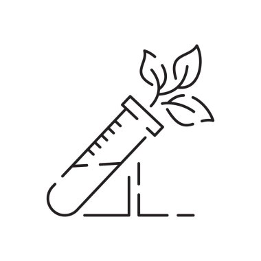 Genetik Mühendislik Sembol Vektör Çizgisi Simgesi Simgesi. Biyokimya ve Genetik. Web Tasarımı için Piktogram Grafiği Okşa. Yüksek Kaliteli Özet Vektör Sembol Kavramı.