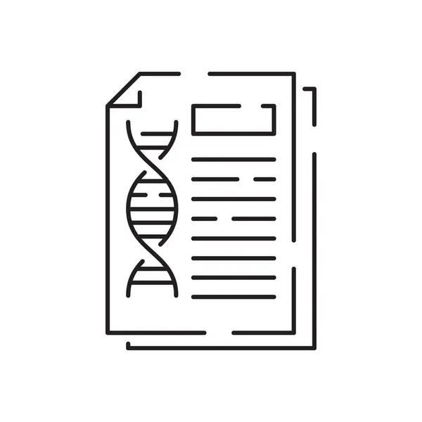 Icono Línea Vector Ingeniería Genética Investigación Laboratorio Genética Agricultura Ciencia — Vector de stock