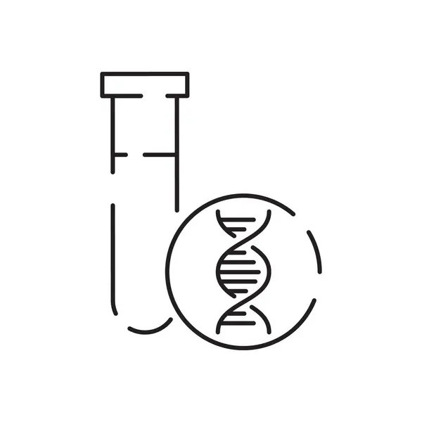 아이콘 생화학 유전학 디자인을위한 스트로크 그래픽 고품질 — 스톡 벡터