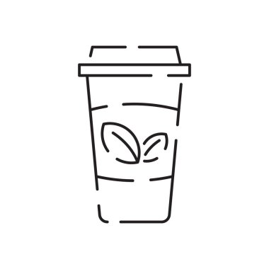 Vektör grafik çay hattı simgesi ve çay fincanı simgesi.