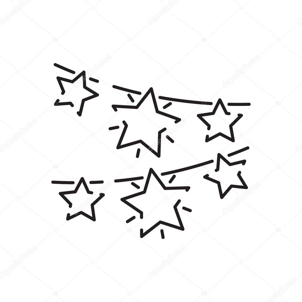 Christmas lights line icon. Vector decoration Happy New Year party.