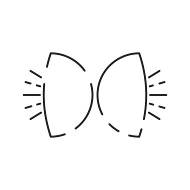 Araba gösterge tabelaları simgesi. Hava yastığı, ısınma, motor, uyarı işaretleri. Taslak biçim simgesi tasarımı beyaz bir arkaplanda izole edildi.