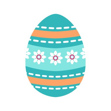 Mutlu Paskalyalar. Beyaz arka planda farklı dokuları olan Paskalya yumurtaları. Bahar tatili. Vektör İllüstrasyonu. Mutlu Paskalya yumurtaları düz tasarım .