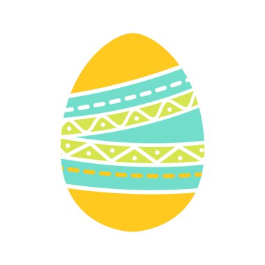 Mutlu Paskalyalar. Beyaz arka planda farklı dokuları olan Paskalya yumurtaları. Bahar tatili. Vektör İllüstrasyonu. Mutlu Paskalya yumurtaları düz tasarım .