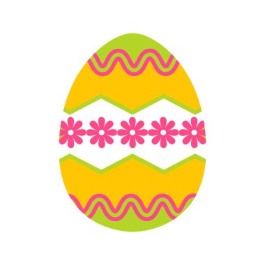 Klasik Paskalya yumurtası tasarımı. Mutlu Paskalya Yumurtaları tasarımı. Çizim vektörü düz tasarım. Beyaz arka planda farklı dokuları olan Paskalya yumurtaları..