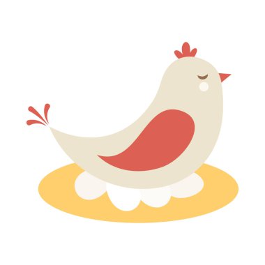 Mutlu Paskalya kuşları çizgi filmi.