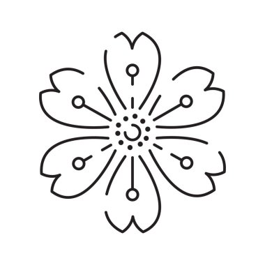 Bahar çiçekleri çizgisi ikonu. Orman eğreltiotu okaliptüs sanat yaprakları doğal yapraklar. Dekoratif güzellik tasarım için zarif bir illüstrasyon el çizimi çiçek.