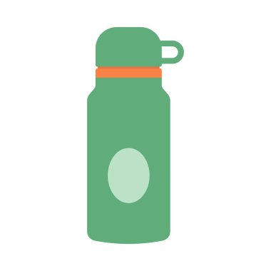 Termo bardaklar düz stil, termos matara düz vektör ikon biçimi illüstrasyon.