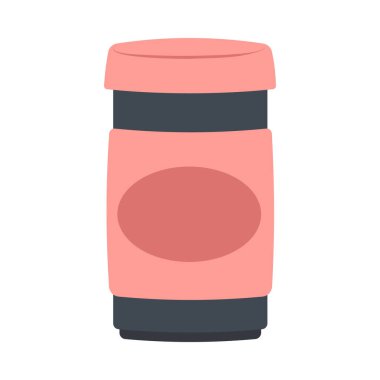 Termo bardaklar düz stil, termos matara düz vektör ikon biçimi illüstrasyon.