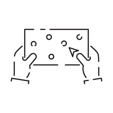 Video oyunları çizgi simgesi. Oyun türleri ve nitelikleri. Kontrolör, joystick ve bilgisayar. Oyun konsolu.