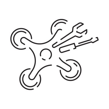 İHA hattı simgesi. İHA, uzaktan kumanda, radar, harita, sinyal ve daha fazlası olarak simgeleri içerdi.