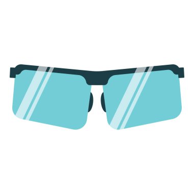 Hippi gözlükleri düz element. Güneş gözlükleri moda. Modern ve yaratıcı bir şekilde şık gözlükler. Güneş gözlüğü modern tasarım çizgi film tarzı.