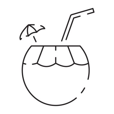 Yaz teması simgesi. Tatil ve seyahat tabelası. Tur ve seyahat ana hatları ikon vektör illüstrasyonu.