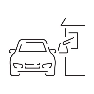 Fast food koleksiyonundan beyaz arkaplanda izole edilmiş çizgi simgesinden geç.