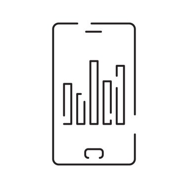 Analiz çizgisi simgelerinden oluşan düzenlenebilir vektör paketi. İş ve veriler veya finans şeması raporu. İnce çizgi simgesini işaretle.