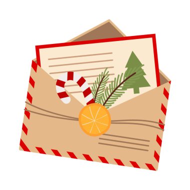 Noel Mektubu ve Hediye Zarfı Çizimleri. Noel Baba 'ya mektup.