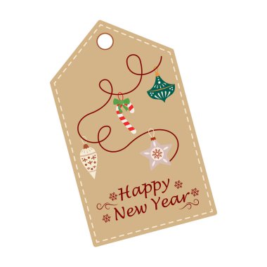 Noel ve Yeni Yıl Hediye Kutlamaları Etiketi. Satış Etiketi.