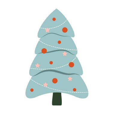 Neşeli Işıklar ve Süslerle Güzel Noel Ağacı Dekorasyonları.